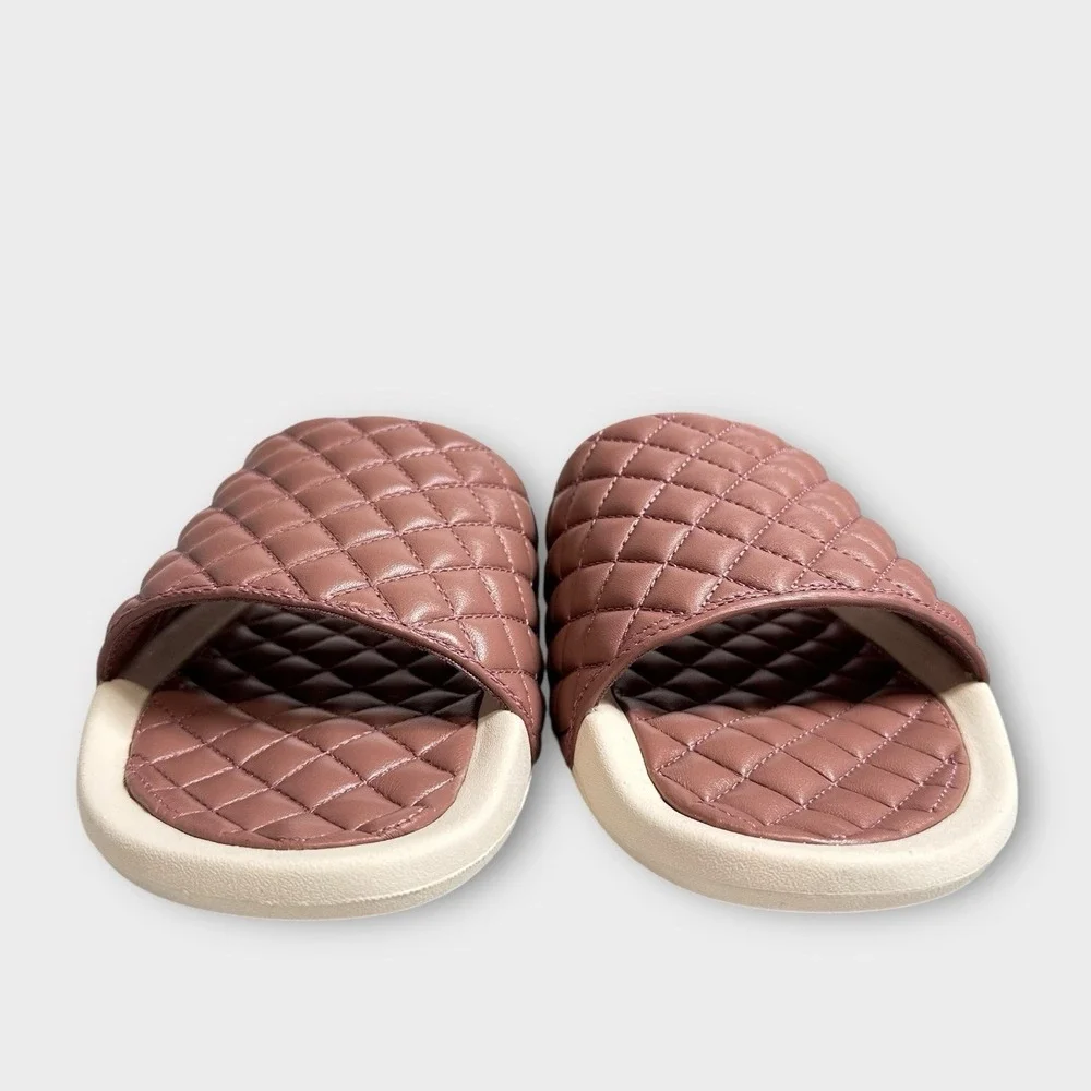 APL Slides Women's 11 Men's 9 Leather Lusso Mauve Beachwood/Pristine Sandals New